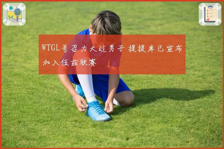 WTGL号召力大过男子 提提库已宣布加入伍兹联赛